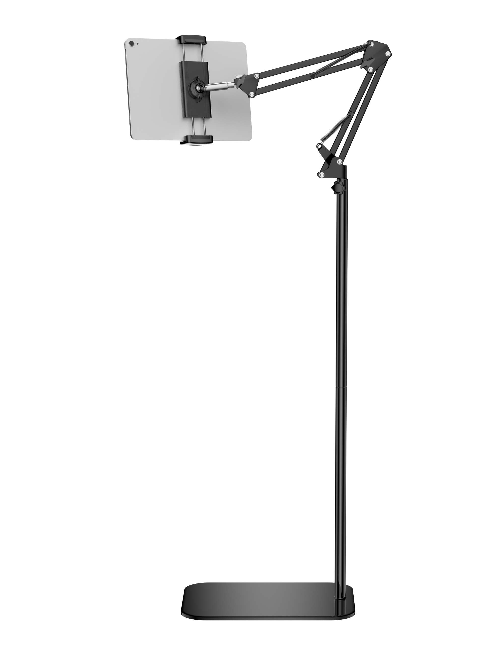 Tablet Floor Stand, 360-degree Rotatable Metal Tablet Stand Holder
